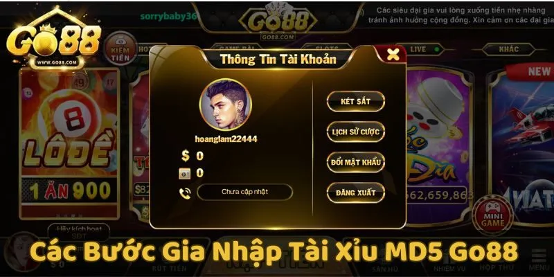 Hướng dẫn luật chơi tài xỉu MD5 GO88 - Cơ bản và chi tiết