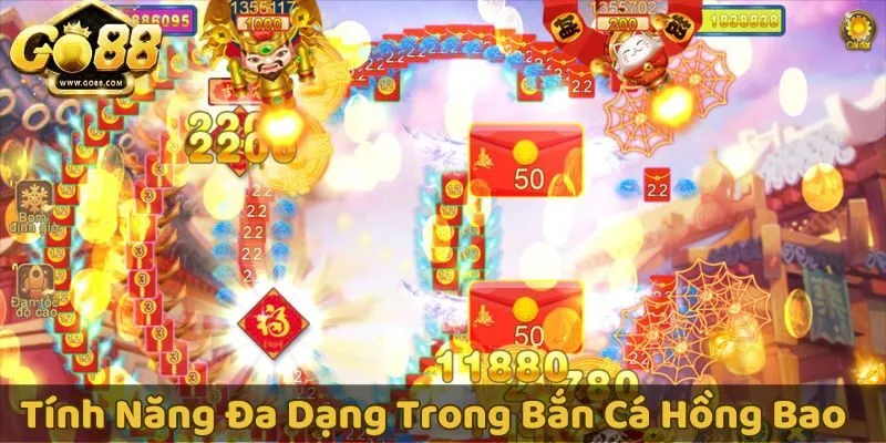 Tính năng đa dạng trong Bắn Cá Hồng Bao tạo trải nghiệm hấp dẫn