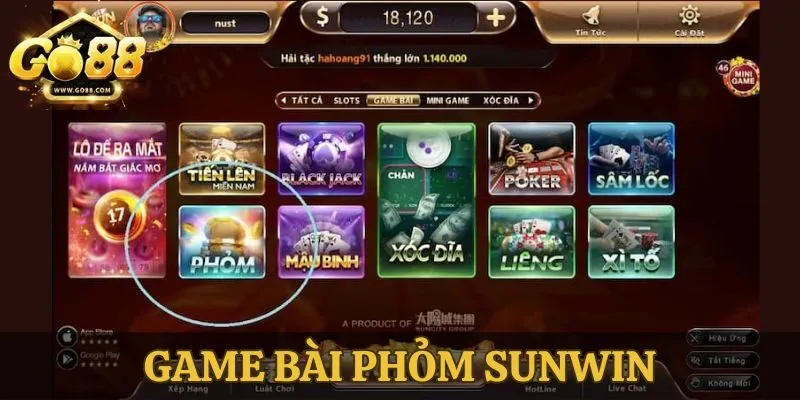 Game bài Phỏm Sunwin